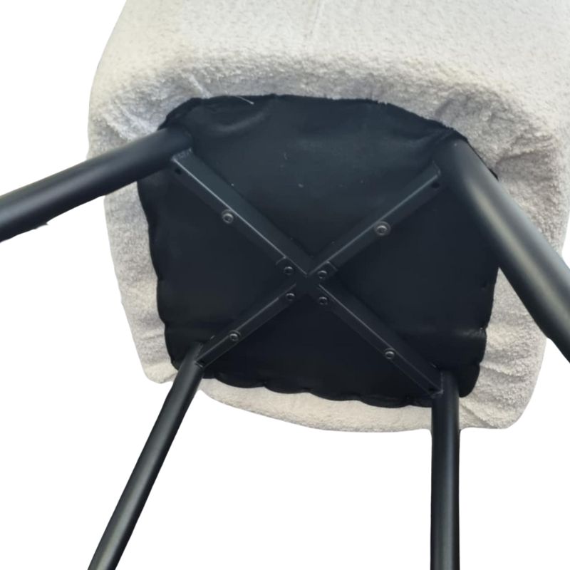 Neo Cindy Ivory Fabric Dining Chair 2-Piece Set