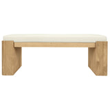 Adelle Solid Mindi Timber Bench - Small (Natural)