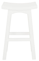 Tokyo Solid Mahogany Timber Barstool (White)