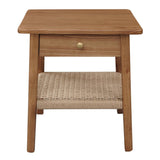 Kelly 1-Drawer Bedside Table (Almond)