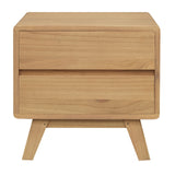 Providence 2 Drawer Bedside Table (Natural)