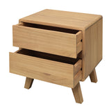 Providence 2 Drawer Bedside Table (Natural)