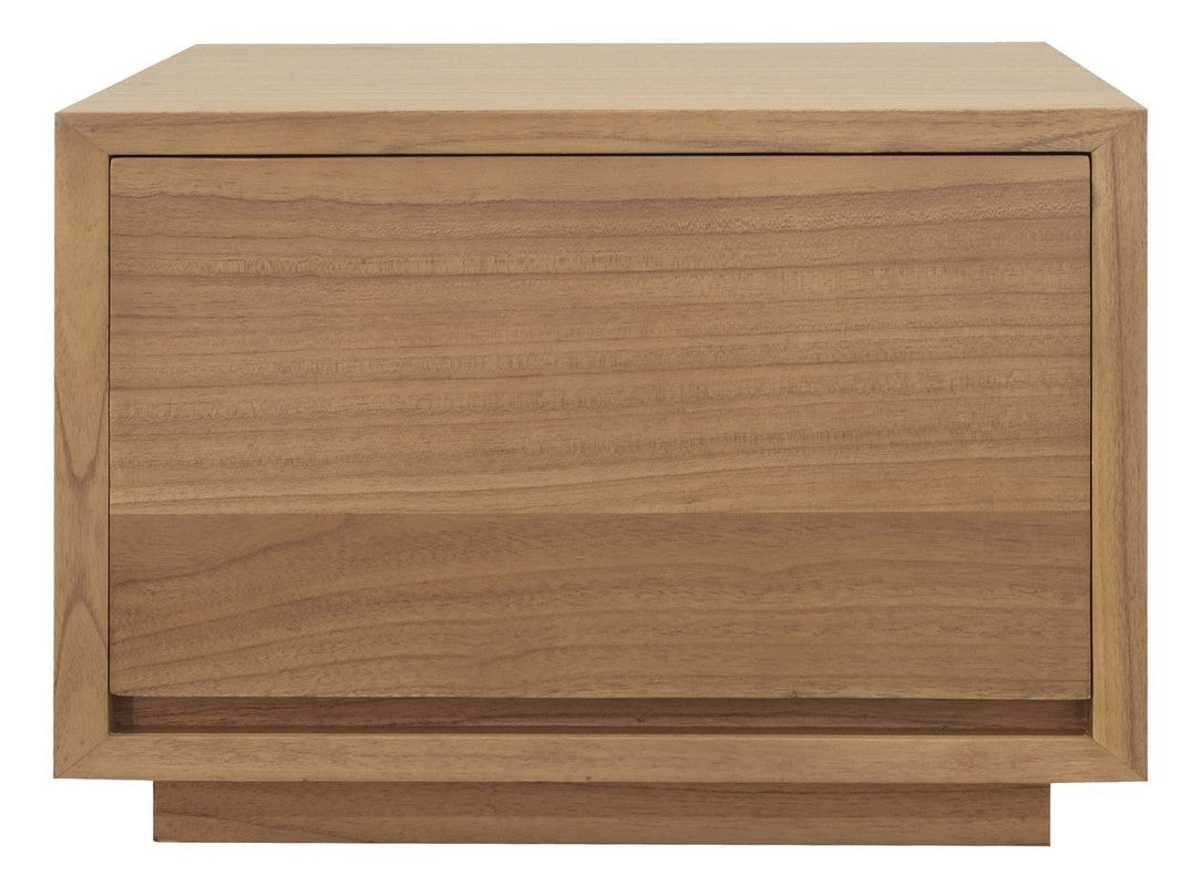 Oscar 1 Drawer Low Bedside Table (Natural)