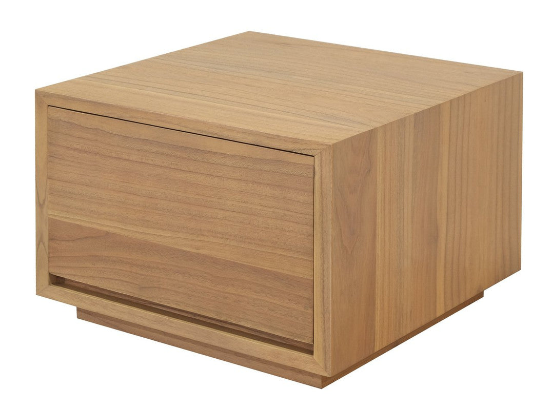 Oscar 1 Drawer Low Bedside Table (Natural)