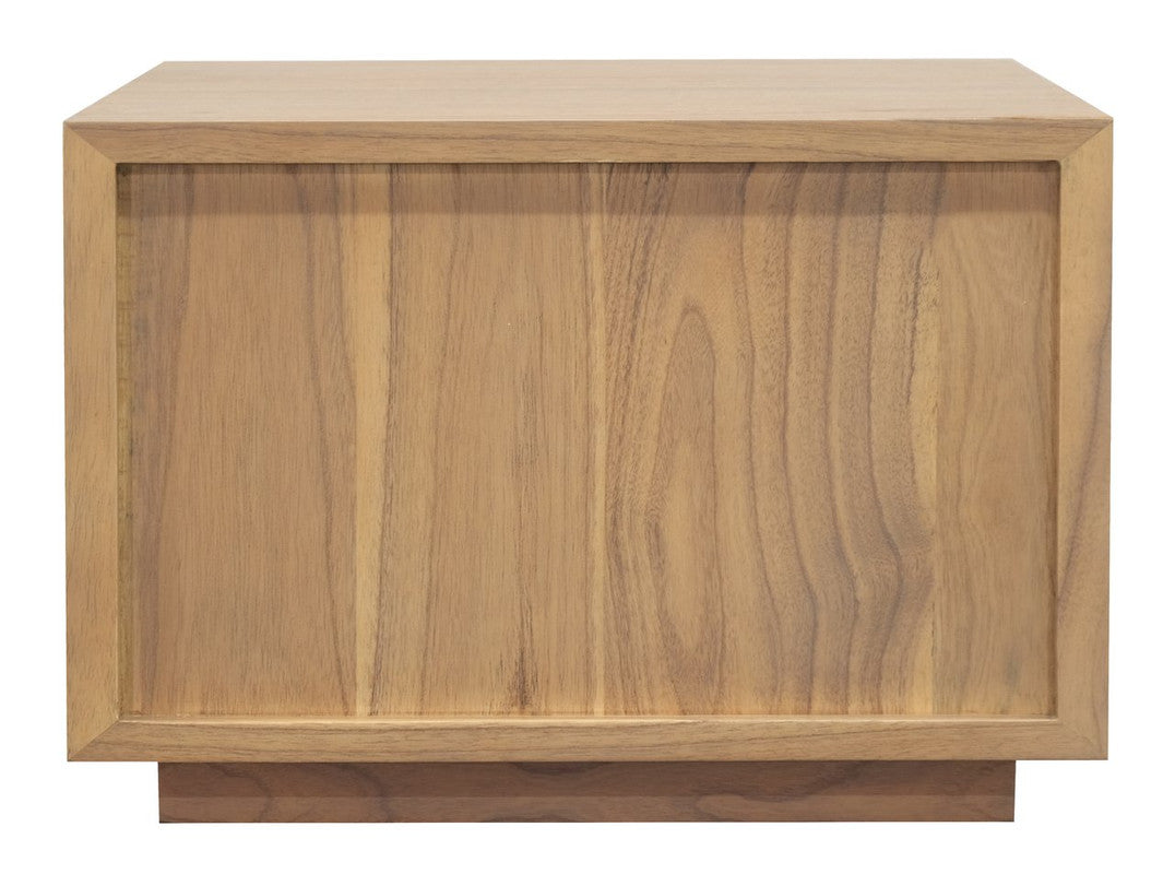 Oscar 1 Drawer Low Bedside Table (Natural)