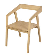 Kyoto Solid Oak Arm Chair - Set of 2 (Natural)