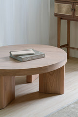 Apollo Round Solid Mindi Timber Coffe Table (Natural)