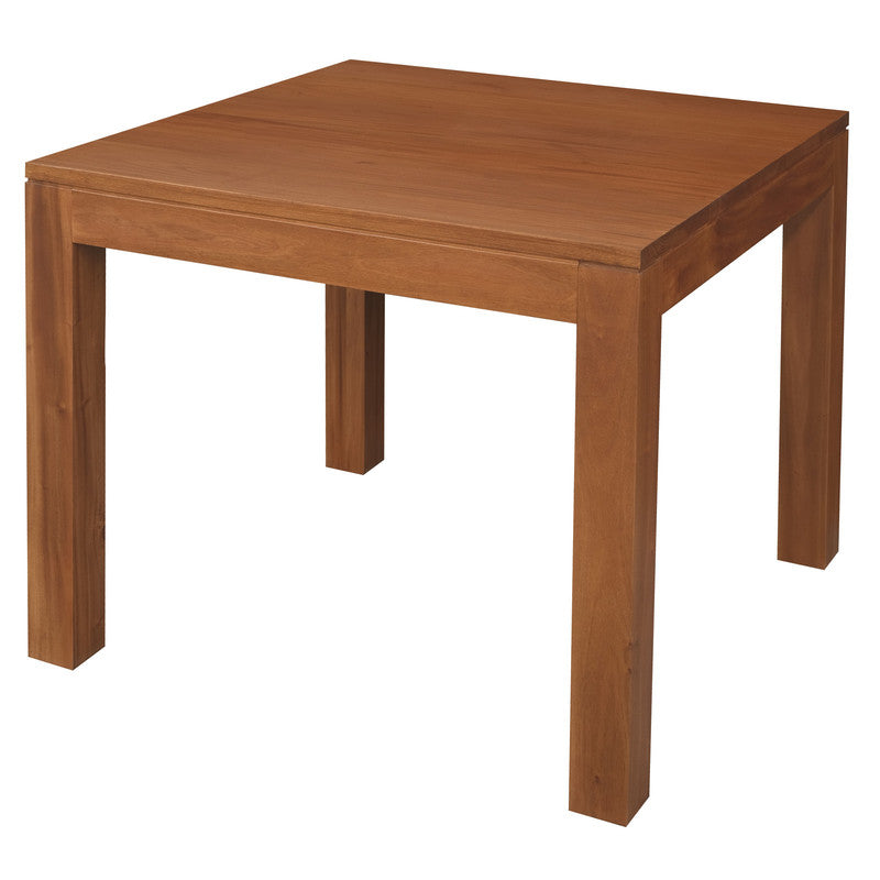 Amsterdam Solid Mahogany Timber Dining Table 90 x 90 cm (Light Pecan)