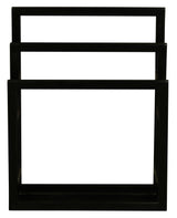 Nobu Solid Mahogany Timber Towel Stand (Black)