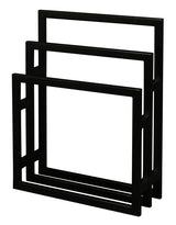 Nobu Solid Mahogany Timber Towel Stand (Black)