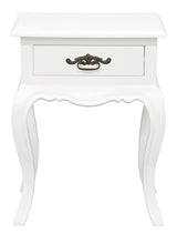 French Provincial 1 Drawer Lamp Table (White)