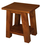 Tokyo Solid Mahogany Timber Lamp Table (Light Pecan)