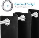 2X Blockout Curtains 100% Blackout Window Curtain Draperies Pair Eyelet 3 Layers 132CM(W) x 114CM(D)