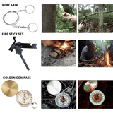 16in1 SOS Kit Outdoor Emergency Equipment Box For Camping Survival Gear