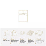 5CM Bedding Luxury Pillowtop Mattress Topper Mat Pad Antibacterial and dust mite-resistant King:183*203cm