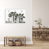 Wall Art 70cmx100cm Palm Tree White Frame Canvas
