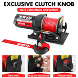 X-BULL 12V Electric Winch 2500LBS Synthetic Rope 15.2M ATV Boat Winch Trailer