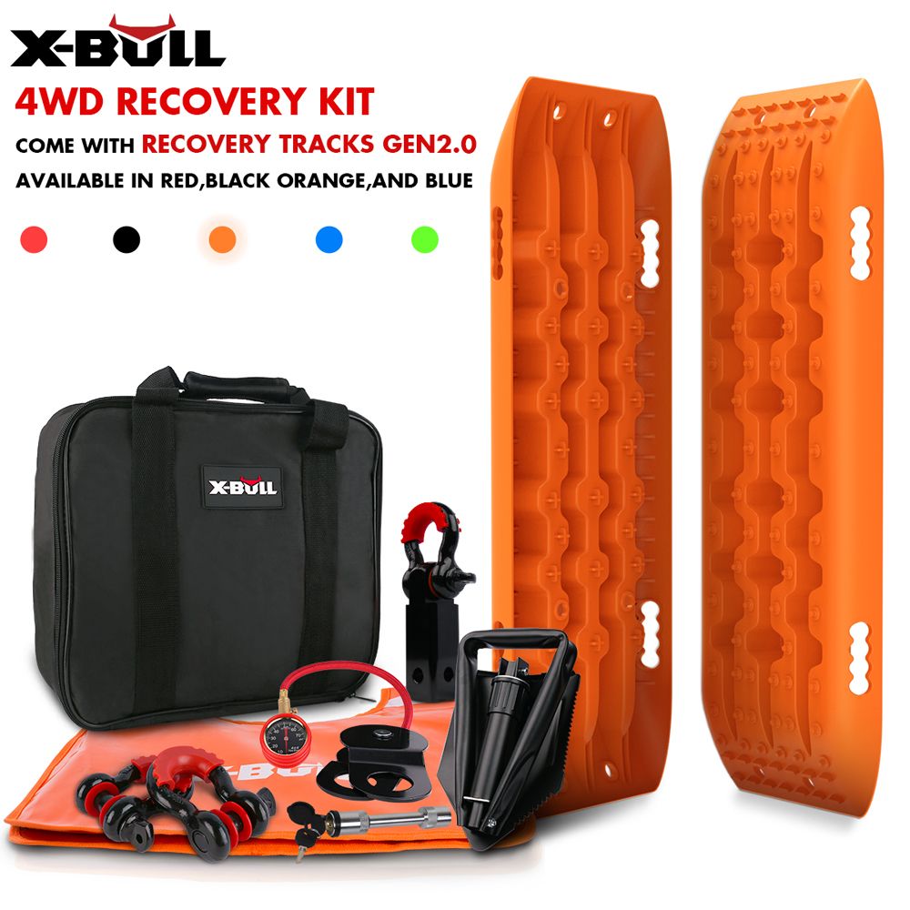 X-BULL Winch Recovery Kit Recovery tracks /Snatch Strap Off Road 4WD