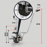T-REX Heavy Duty 12V 350W Silver Motorised Jockey Wheel, Electric Trailer Mover for Caravan Trailer Boat Camper, 2270kg Load Auto Brake Solid Rubber Wheel