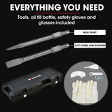 Baumr-AG 2400W Pro-Grade Electric Demolition Jackhammer, with 3 Bonus Chisels, Carry Case