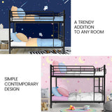 Kingston Slumber 2in1 King Single Metal Bunk Bed Frame, with Modular Design, Dark Matte Grey