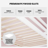 KINGSTON SLUMBER Wooden Kids Single Loft Bed Frame with Desk - White