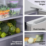 GECKO 70L Portable Bar Fridge and Freezer 12V/24V for Camping, Caravans, Silver