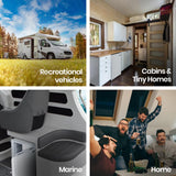 GECKO 70L Portable Bar Fridge and Freezer 12V/24V for Camping, Caravans, Silver