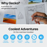 GECKO 95L Portable Upright Fridge Freezer Camping Caravans Bar Fridges Refrigerator 12V/24V/240V