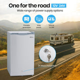 GECKO 95L Portable Upright Fridge Freezer Camping Caravans Bar Fridges Refrigerator 12V/24V/240V