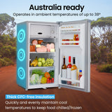 GECKO 95L Portable Upright Fridge Freezer Camping Caravans Bar Fridges Refrigerator 12V/24V/240V