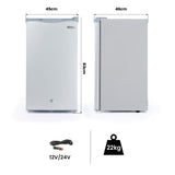 GECKO 95L Portable Upright Fridge Freezer Camping Caravans Bar Fridges Refrigerator 12V/24V/240V