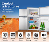 GECKO 95L Portable Upright Fridge, 12V/24V for Motorhome, Caravan, Silver