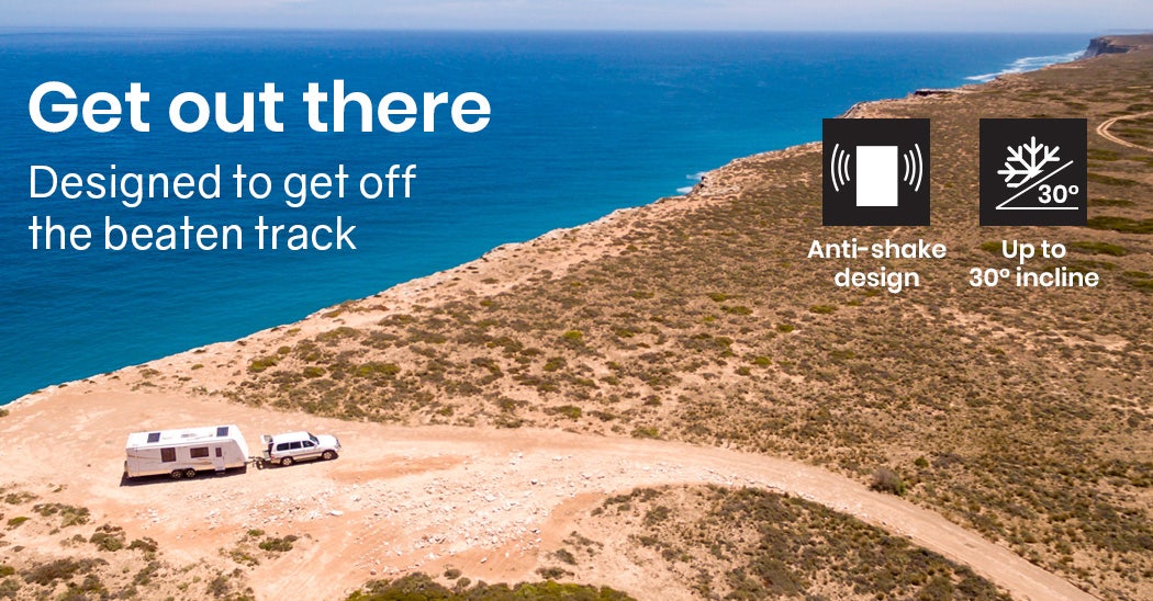 GECKO 95L Portable Upright Fridge, 12V/24V for Motorhome, Caravan, Silver