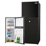 GECKO 125L Portable Upright Fridge, 12V/24V for Motorhome, Caravan, Black