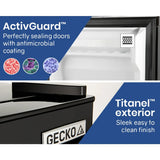 GECKO 125L Portable Upright Fridge, 12V/24V for Motorhome, Caravan, Black