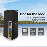 GECKO 125L Portable Upright Fridge, 12V/24V for Motorhome, Caravan, Black