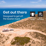 GECKO 125L Portable Upright Fridge, 12V/24V for Motorhome, Caravan, Black