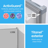 GECKO 142L Upright Portable Fridge / Freezer, 12V/24V for Motorhome and Caravan, Silver