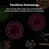 EuroChef 90cm 5 Zone Ceramic Cooktop, 8900W Electric, FlexiZone Adjustable Size Hobs, Touch Controls