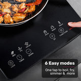 EUROCHEF Induction Benchtop Cooktop, 2000W, 9 Heat Levels, Fast Electric Portable Cooker, Touch Controls