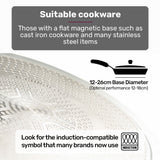 EUROCHEF Induction Benchtop Cooktop, 2000W, 9 Heat Levels, Fast Electric Portable Cooker, Touch Controls