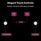 EuroChef 60cm Stainless Built-in 70L Grill 8 Function Fan Forced Electric Wall Oven