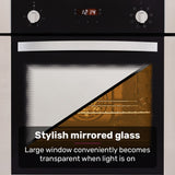 EuroChef 80L Oven Fan Forced Wall Built in Electric Stainless Steel