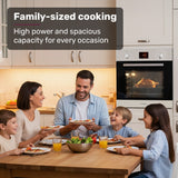 EuroChef 80L Oven Fan Forced Wall Built in Electric Stainless Steel