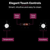 EuroChef 80L Oven Fan Forced Wall Built in Electric Stainless Steel