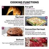 EuroChef 80L Oven Fan Forced Wall Built in Electric Stainless Steel