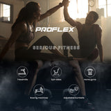 PROFLEX Magnetic Recumbent Exercise Bike, LCD Display, Heart Rate Sensors, Adjustable Seat, 8-Level Resistance, Comfortable Seated Home Cardio Fitness Machine