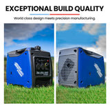 GENPOWER Inverter Generator Portable 3.5kW Max Petrol Pure Sine Wave Camping Power Station Blue