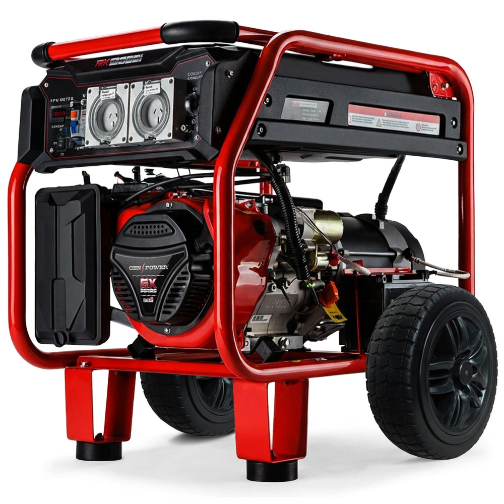GENPOWER Portable Petrol Generator 8.4kW Max 6kW Rated Single Phase 18HP 420cc 4-Stroke Engine